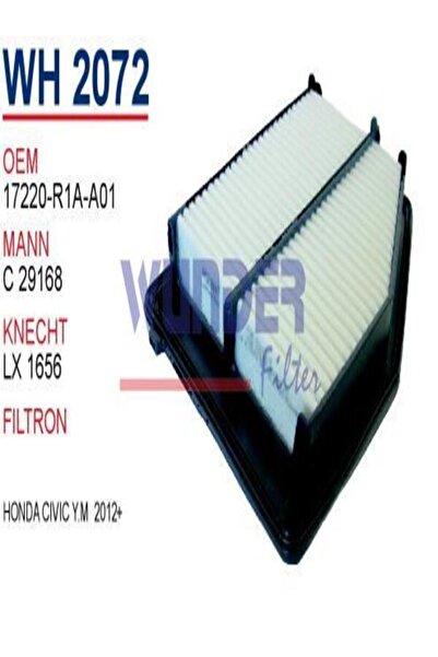Hava Filtresi Honda Civic IX (9. Nesil): 1.6 i-VTEC (125 hp) ve 1.8 i-VTEC (141 hp) benzinli