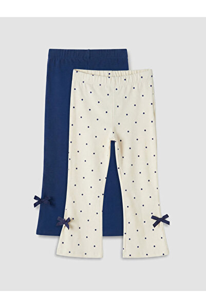 LC Waikiki Esvab • Modern & Distinctive Bow Embroidered Girls' Leggings 2-Pack