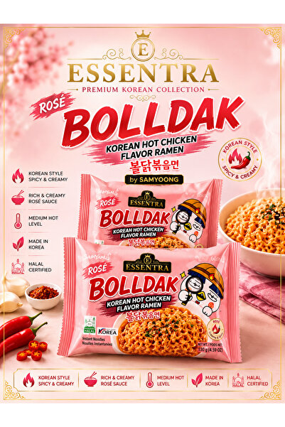 Essentra Home ESSENTRA BOLLDAK Rosé Korean Spicy Noodles kore/ramen noodle