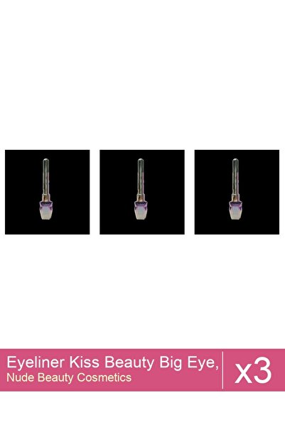 Makeup Set 3x Eyeliner Kiss Beauty Big Eye, negru