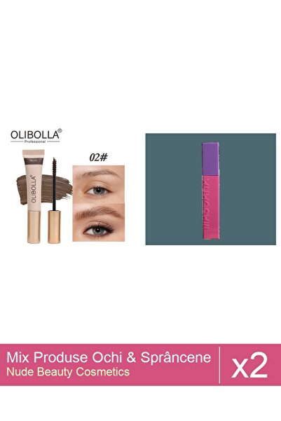 Makeup Set Mix 2 produse Rimel Sprancene: Rimel Ushas , Negru, Rimel sprancen...