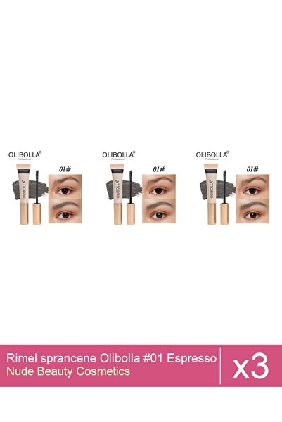 Makeup Set 3x Rimel sprancene Olibolla #01 Espresso