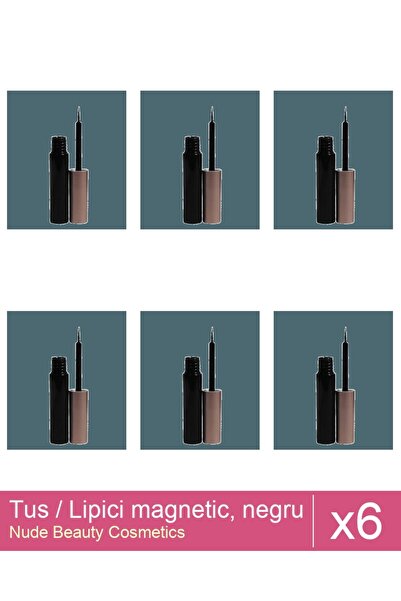 Makeup Set 6x Tus / Lipici magnetic, negru