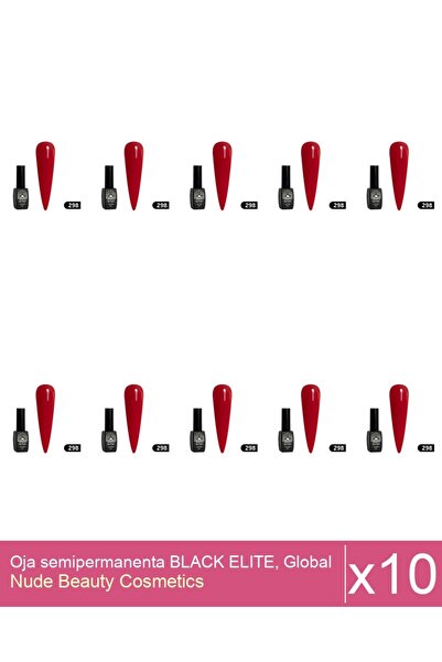 Makeup Set 10x Oja semipermanenta BLACK ELITE, Global Fashion 8 ml,298