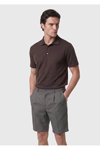 Ramsey Plum Plain 100% Linen T-Shirt