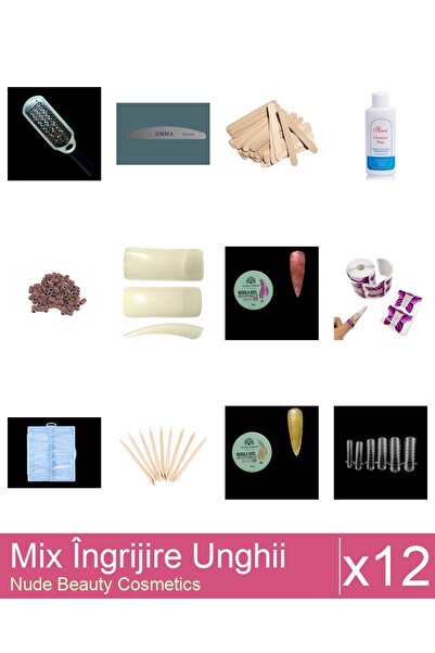 Makeup Set Mix 12 produse Ingrijire Unghii: Betisoare portocal, set 10 bucati...