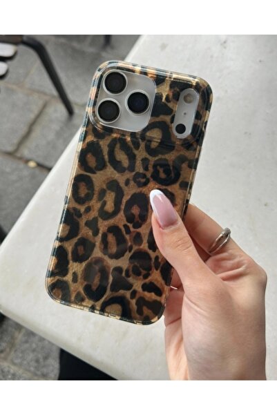 KILIF HOUSE Iphone 17 Pro Uyumlu Parlak Leopar Desenli Kılıf