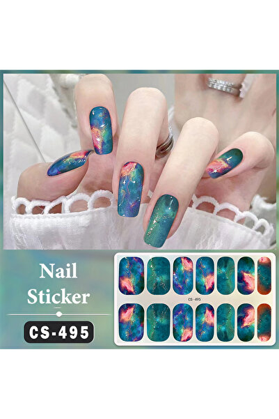 Choice6 CS495 Nail Wraps No Baking Lamp Waterproof Full Cover Nail Stickers F...