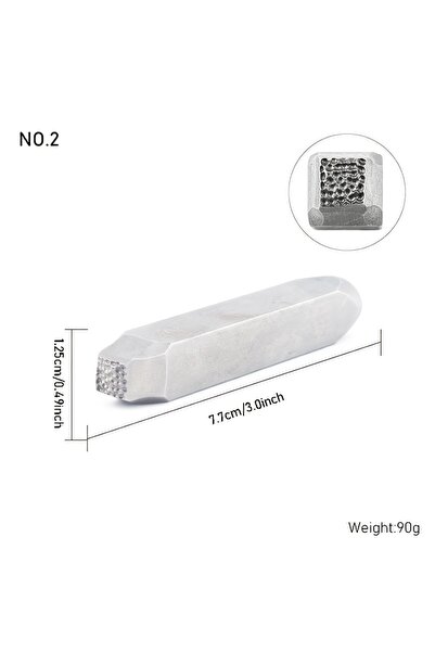 Choice5 1pc-square 2 Steel Jewelry Stamps Wave and Line Texture Punch Set for...