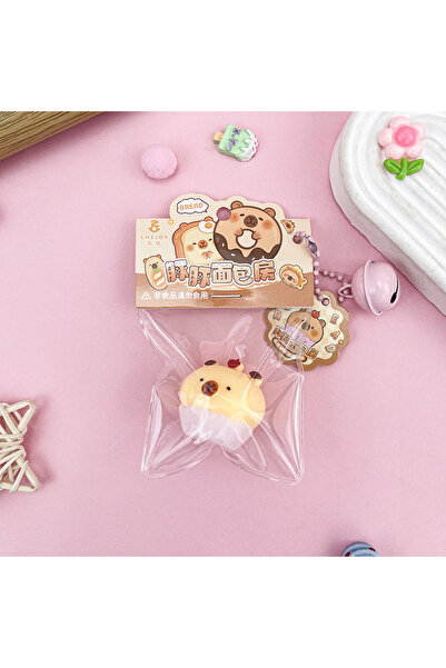 choice2 A Cute Pet Capibara Squeeze-Able Sweet Dough Circle Fun Slow Rebound ...