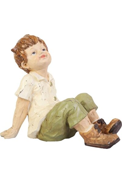 Goliat Decorative figurine, Goliat, 26 cm, polyresin, boy with green pants