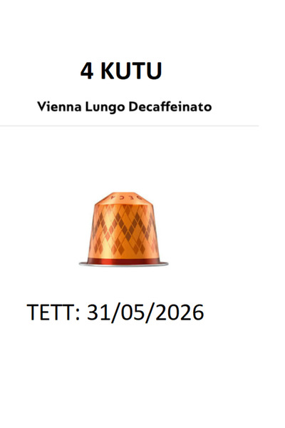 Nespresso Vienna Lungo Decaffeinato Kapsül Kahve 3 X 10lu (30 KAPSÜL) TETT: 3...