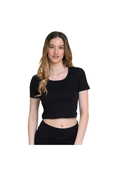 Target Top scurt de damă din bumbac reiat 2x1 M