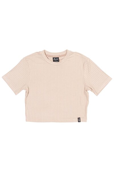 Target Crop top de damă cu mânecă scurtă, reiat, din viscoză, mărimea S