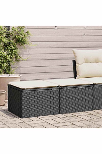 vidaxl Set mobilier de gradina cu perne, 2 piese poliratan/lemn acacia