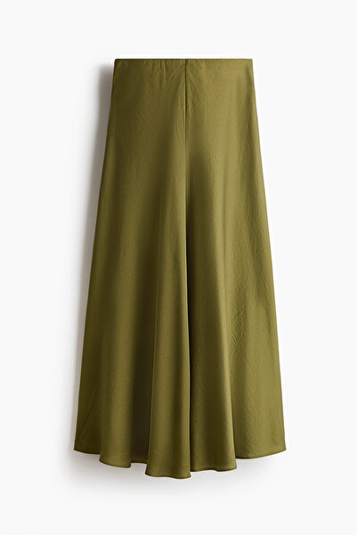 H&M Saten Maksi Etek