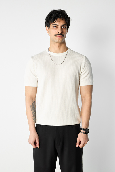 Mesfeno Basic Crew Neck Knitwear T-Shirt