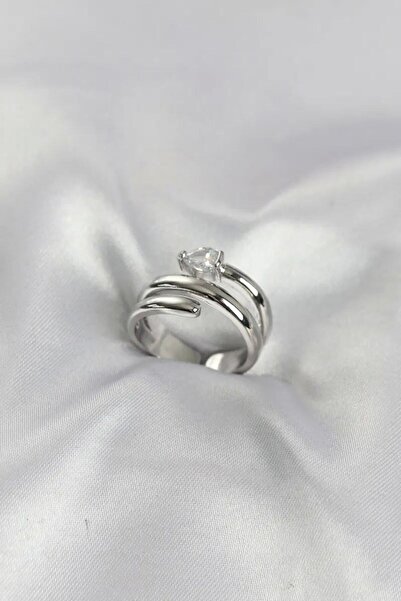 Generic Brand Brass Silver Color Spiral Snake Model Women's Ring Tj-Byk4198