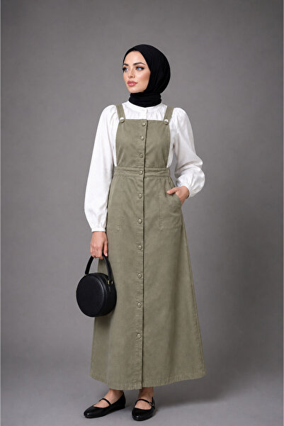 Viva Vogue Gabardin Kumaş Düğmeli Tesettür Jile