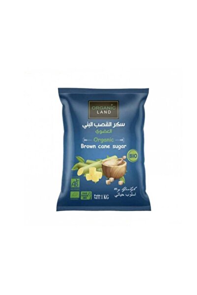 Organic Land سكر قصب بني 1 كجم لاند