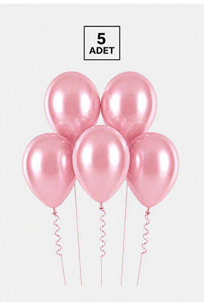 Balonsan Rose Gold Metalik Balon 5 Adet