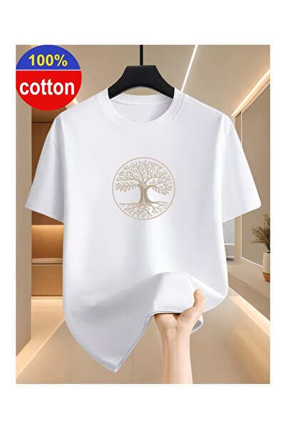 LOTS MODA Tricou supradimensionat din bumbac pieptănat, 100% bumbac – Tricou ...