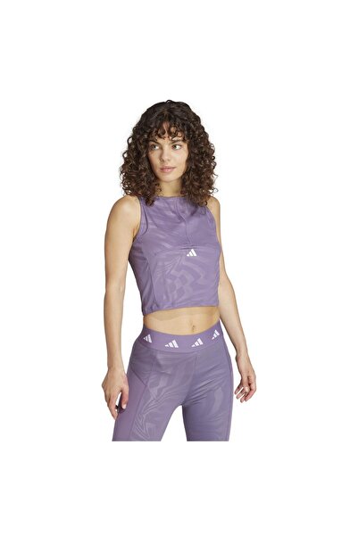 adidas Womens Techfit Printed Crop Tank Top M
