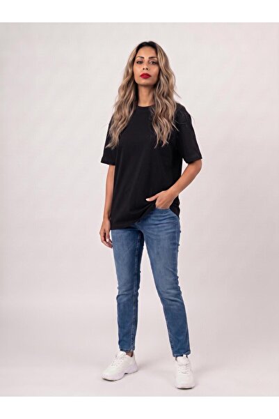Beşli paket bisiklet yaka yarı oversize Tişört