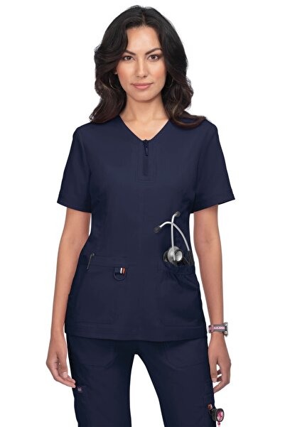 KOI Happiness Regan Jachetă medicală elastică pentru femei - Albastru marin (...