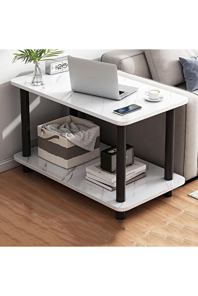 GGEROU Coffee table,Tea Table,End Table 60x30x53cm,Wood Sofa Table,Modern Min...