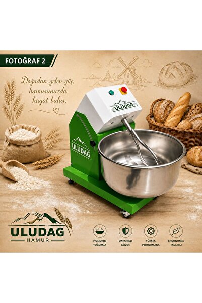 ULUDAGMAK ULUDAG 15 KG UN 25 KG HAMUR KAPASİTELİ HAMUR YOĞURMA MAKİNESİ- DEVİ...