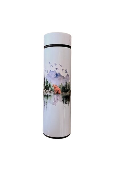 OEM Termos metalic KINATA 500ml, cu imagine de urs