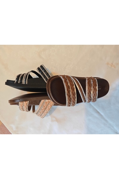 Apella Stone Embellished, Five-Striped, Comfortable, Stylish Pearl Slippers