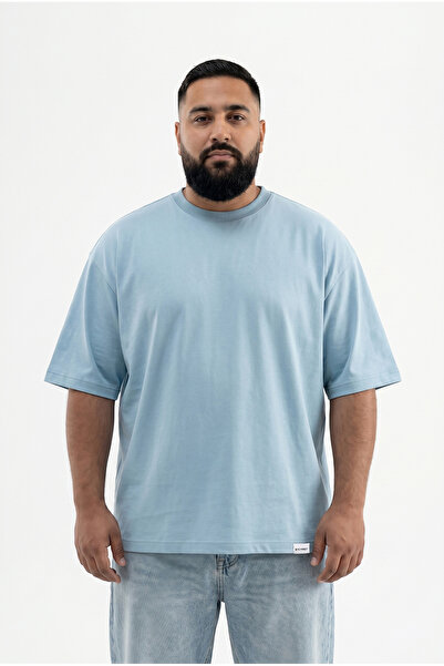 Machinist Tricou Basic pentru bărbați, mărime mare, albastru pal