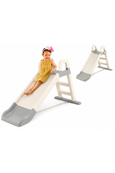 Doloni White/Grey children's slide, with steps and support handles, size 144....
