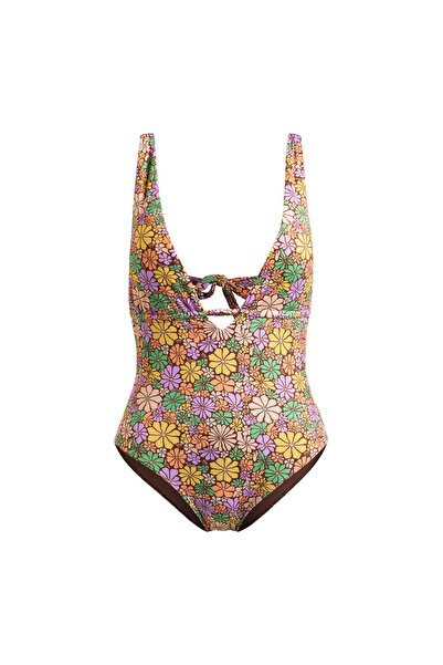 Roxy Womens All About Sol One-Piece Swimsuit - Tie-Back One-Piece Swimsuit M
