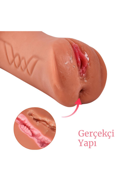 Night Blue Erotic Shop 3 Girişli Titreşim Hediyeli Büyük Boy Ultra Realistik Gerçekçi Mastürbatör 3d