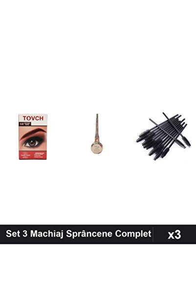 Makeup Set 3 Machiaj Sprâncene Vopsea 5.62 Eyeliner Kiss Beauty Periuțe Stili...