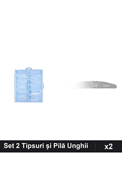 Makeup Set 2 Îngrijire Unghii, 120 Tipsuri Reutilizabile + Pila Emma 150/240,...