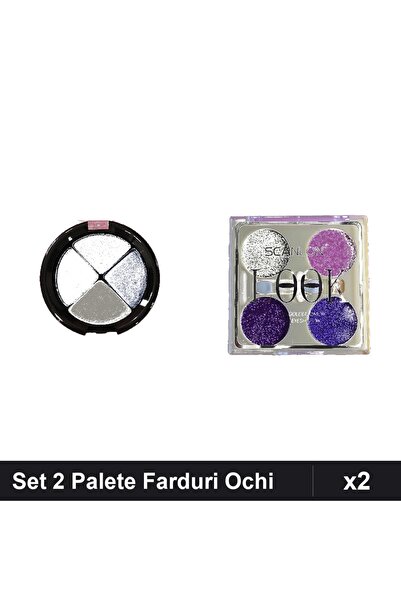 Makeup Set of 2 Quiz and Scanlon Eyeshadow Palettes, Shades 451 and 3, Glitte...