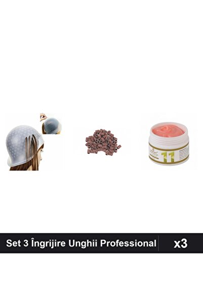 Makeup Set 3 Îngrijire Unghii - Casca Suvite Silicon, Smirghel 150 (20 Buc), ...
