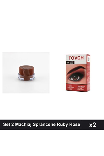Makeup Set 2 Machiaj Sprâncene Ruby Rose Gel Medium + Vopsea Nuanță 5.4, Defi...