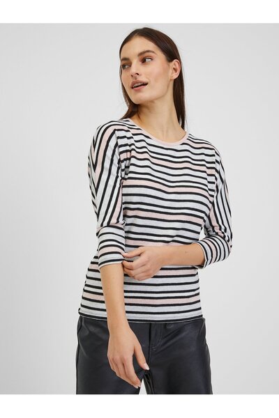 ORSAY Light blue women's striped T-shirt