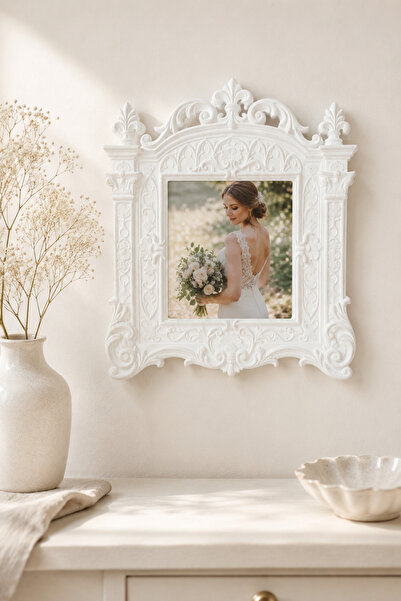 MYCRAFT3D 21x24 cm Dekoratif Fotoğraf Çerçevesi – Barok Desenli Vintage Duvar...