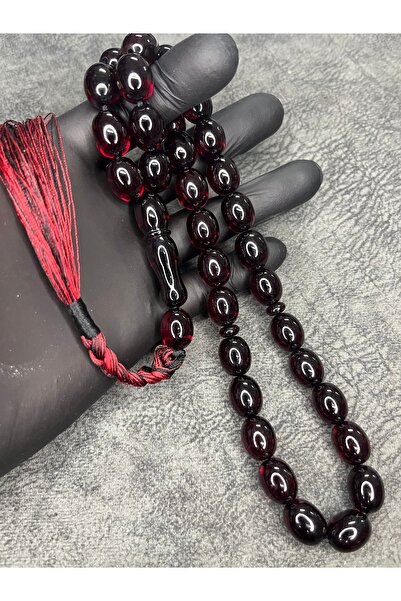 Mos Tespih Ottoman Model High-End Clasped Amber Prayer Beads with Rope Tassels