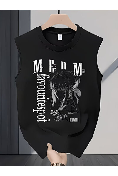 valeriae bellanova Tricou fără mâneci pentru bărbați, supradimensionat, cu de...