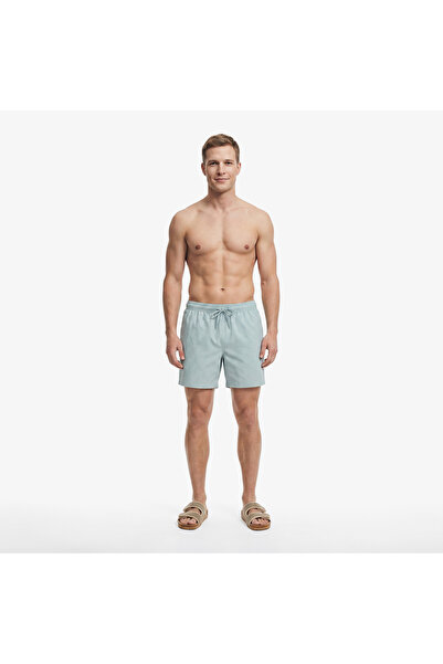 Nautica Erkek Yeşil Regular Fit Çizgili Deniz Şortu
