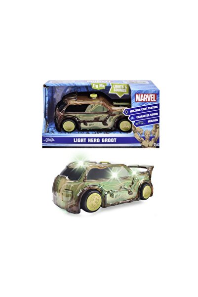 Jada Toys JADA MARVEL HERO LIGHT GROOT MAȘINĂ CU SUNEȚE ȘI LUMINI SCARA 1:32