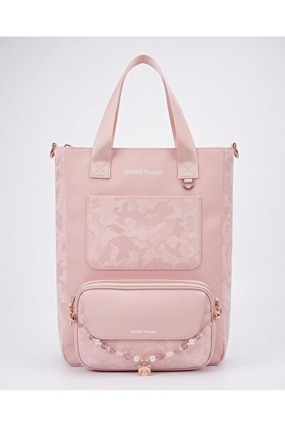 snapcart 3 In 1 Multi Way Women Tote Bag Backpack Crossbody Purse Pink Cat Ch...