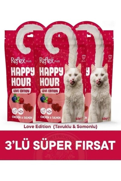 Reflex Plus Happy Hour Love Edition Kedi Ödül Maması Seti 3x60 gr -TY5608820